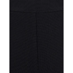 Black Trousers with fitted design and tone-on-tone stitching in fabric for women