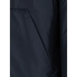 blue Jacket with Front Zip Closure and Side Pockets in Tech Fabric men