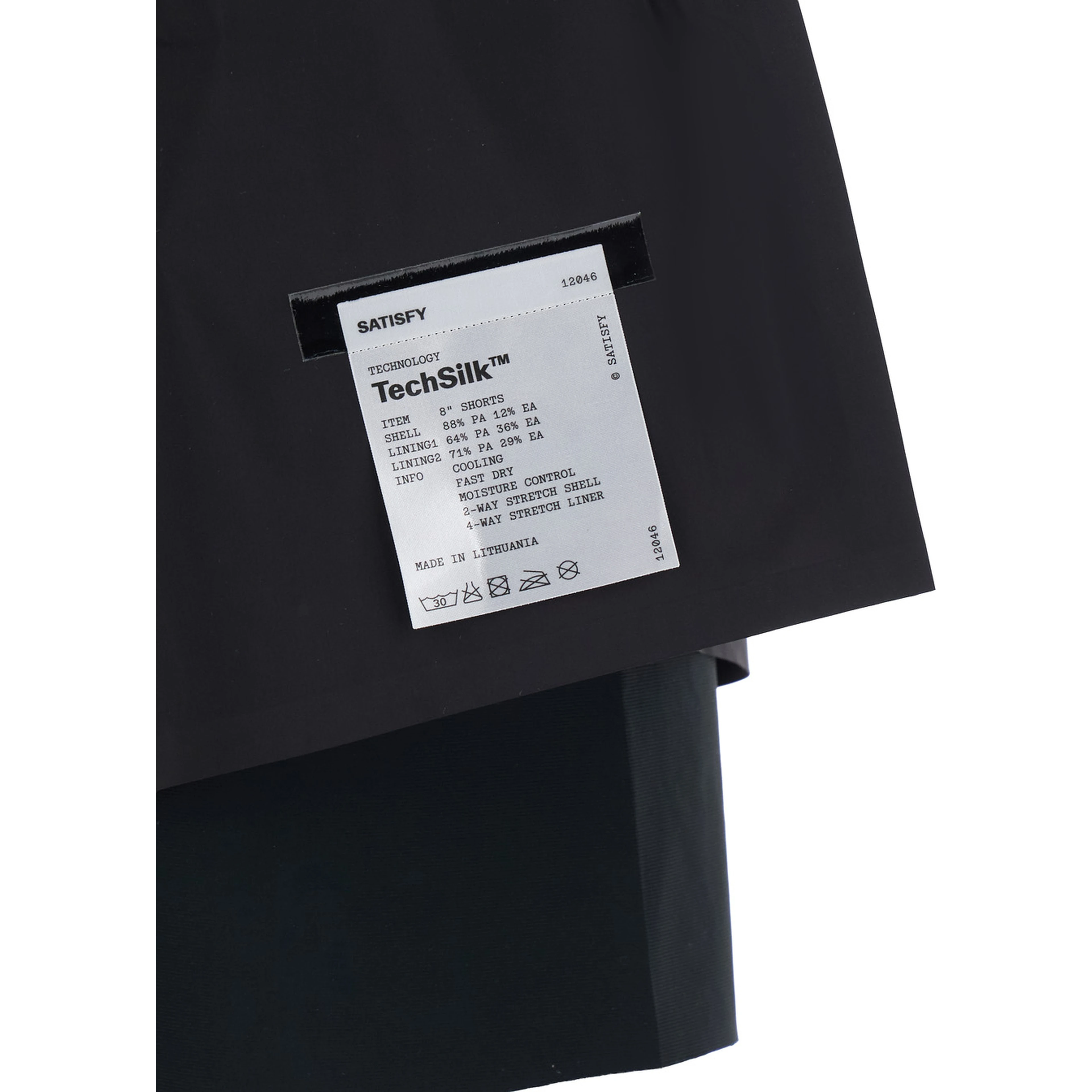 Shorts TechSilk 8 with Side Pockets in Black