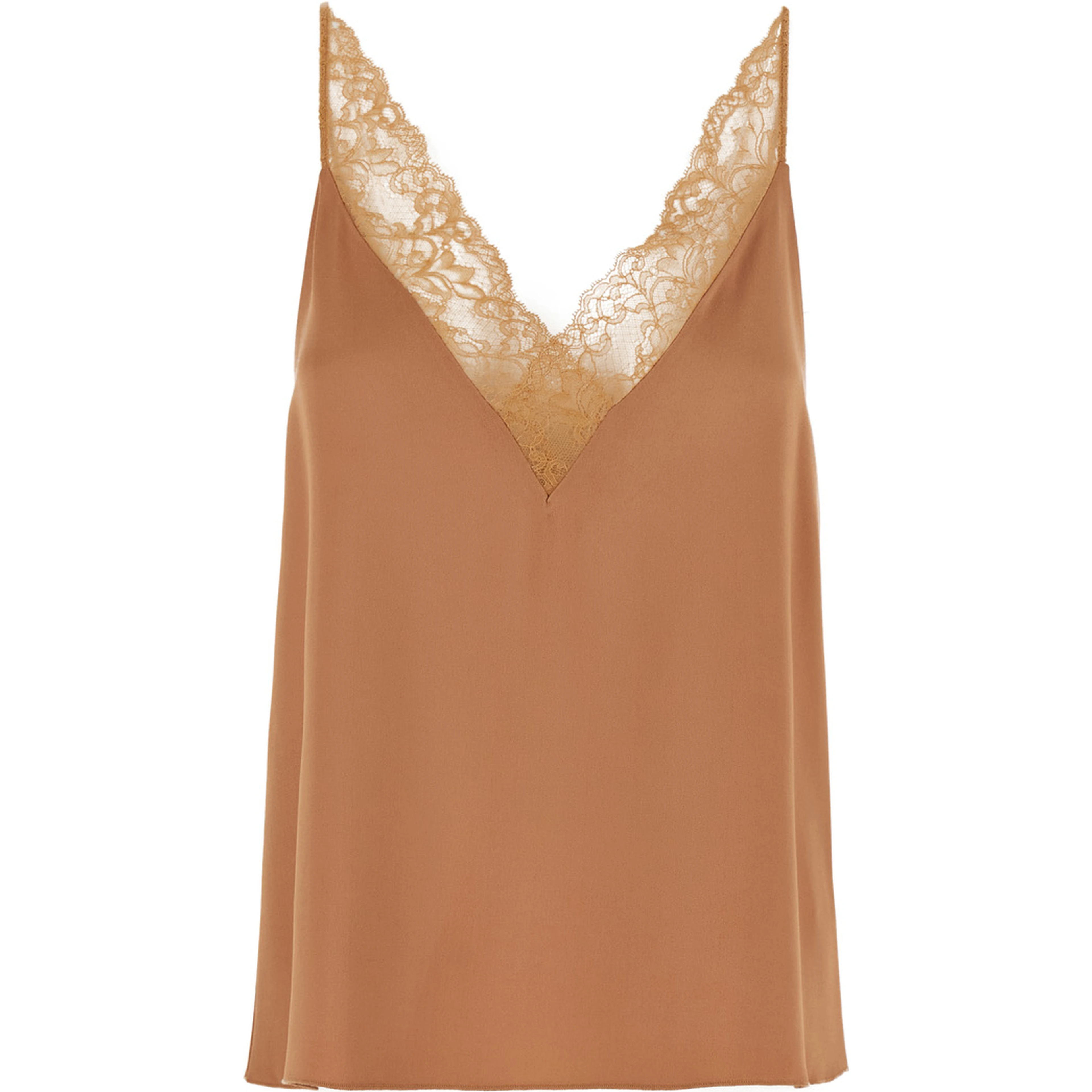 Pink Sleeveless top with V-neck and lace details in Blend viscose for women