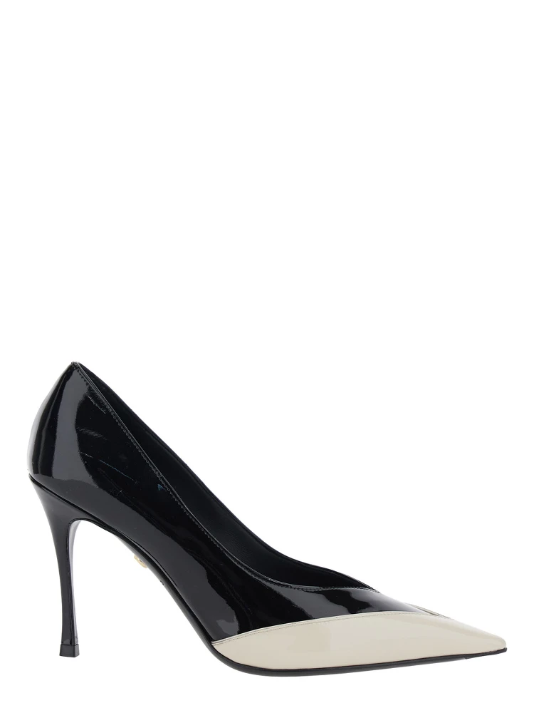 Pumps Yasmin 95-ADV with Pointed Toe in White Leather for Women