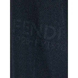 Black T-Shirt with Tone-on-Tone Logo on the Side in Cotton for Men