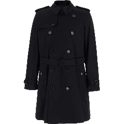 Trench with Detachable Detail in Black