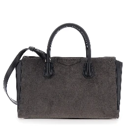 Handbag ANTIGONA SMALL BAG with Handles and Zip Closure in Gray Leather for Women