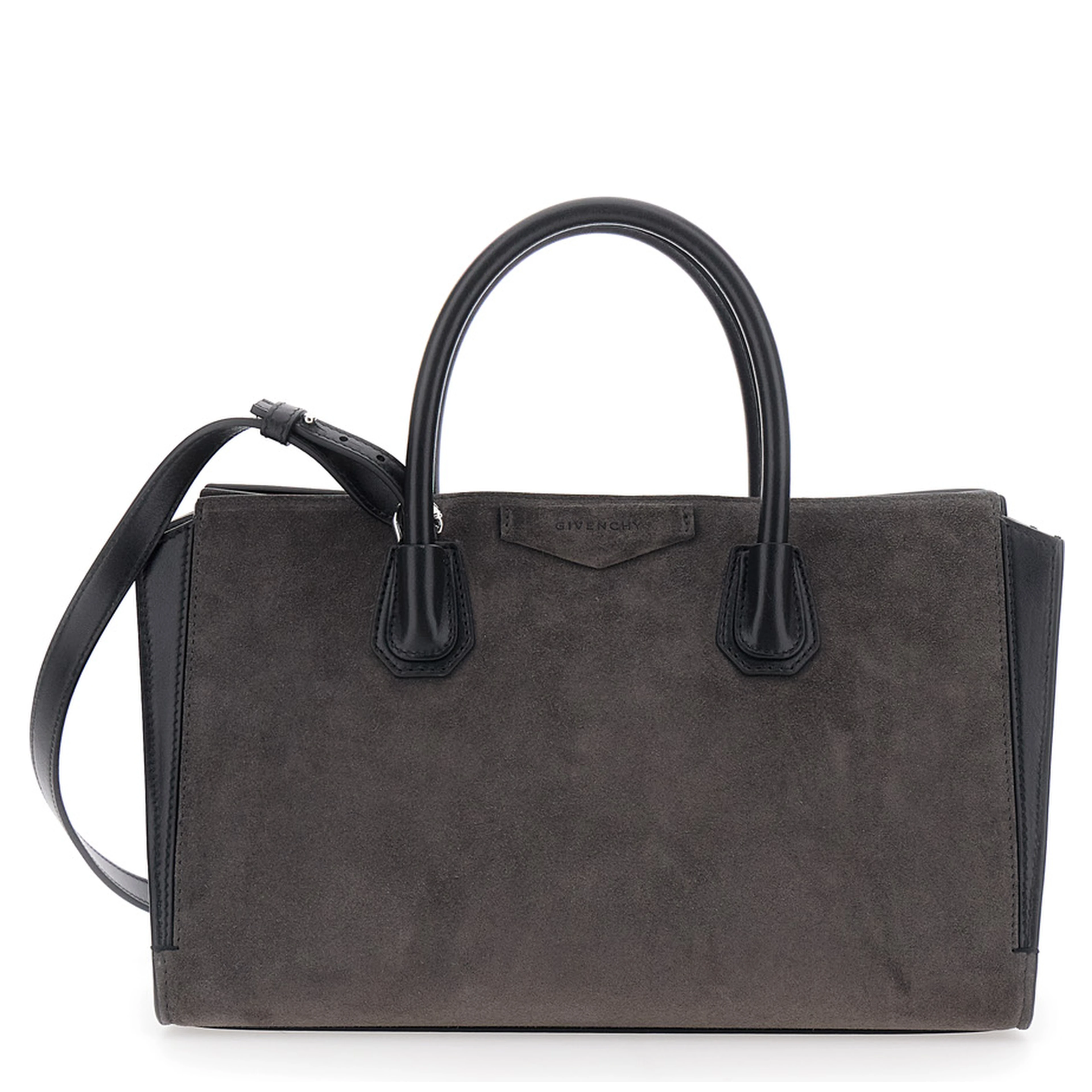 Handbag ANTIGONA SMALL BAG with Handles and Zip Closure in Gray Leather for Women