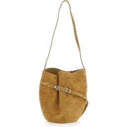 Brown Crossbody bag with Adjustable Strap in Suede for Women