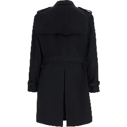 Trench with Detachable Detail in Black
