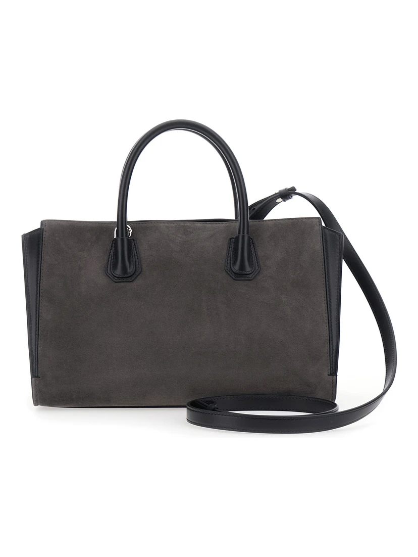 Handbag ANTIGONA SMALL BAG with Handles and Zip Closure in Gray Leather for Women