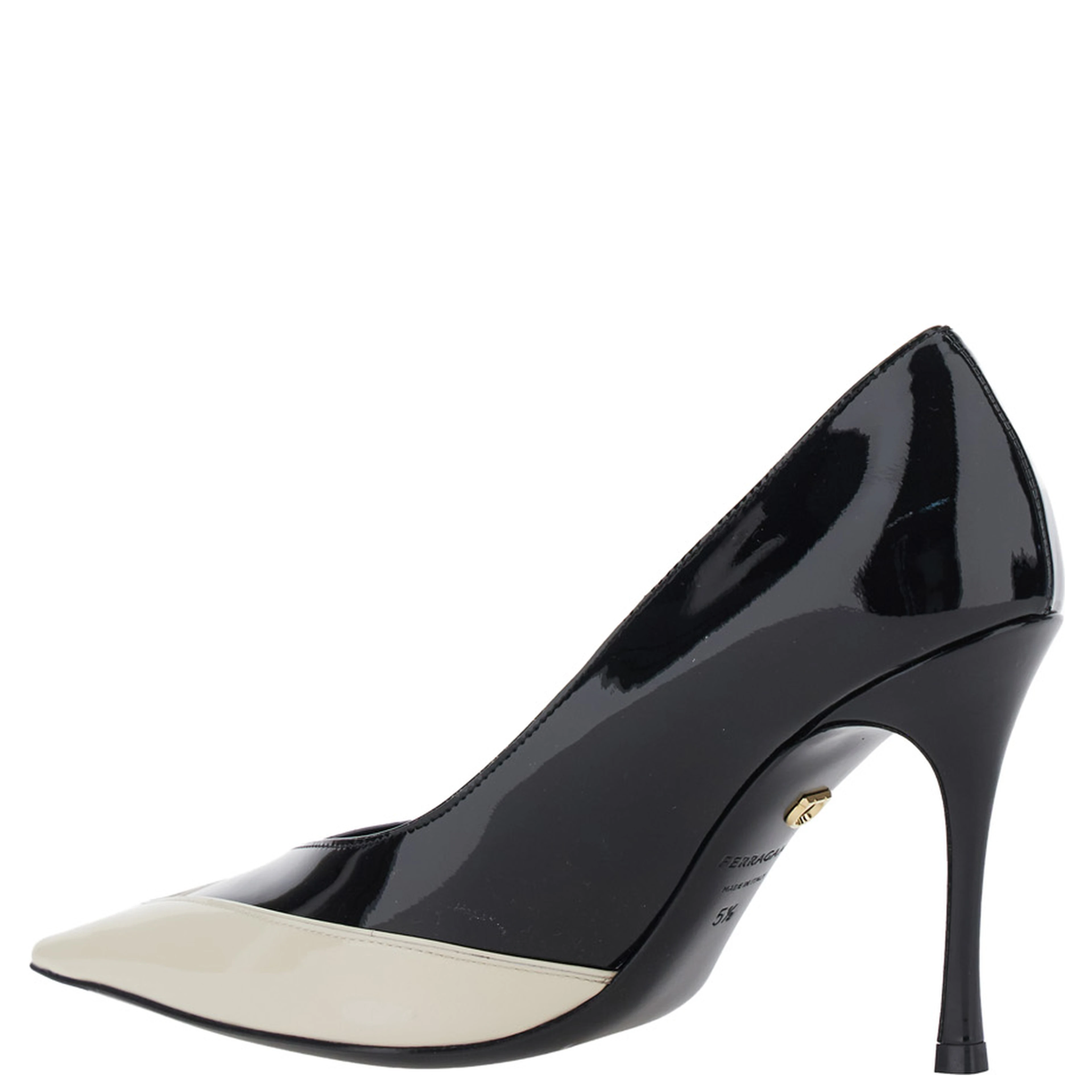 Pumps Yasmin 95-ADV with Pointed Toe in White Leather for Women