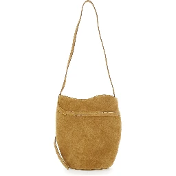 Brown Crossbody bag with Adjustable Strap in Suede for Women