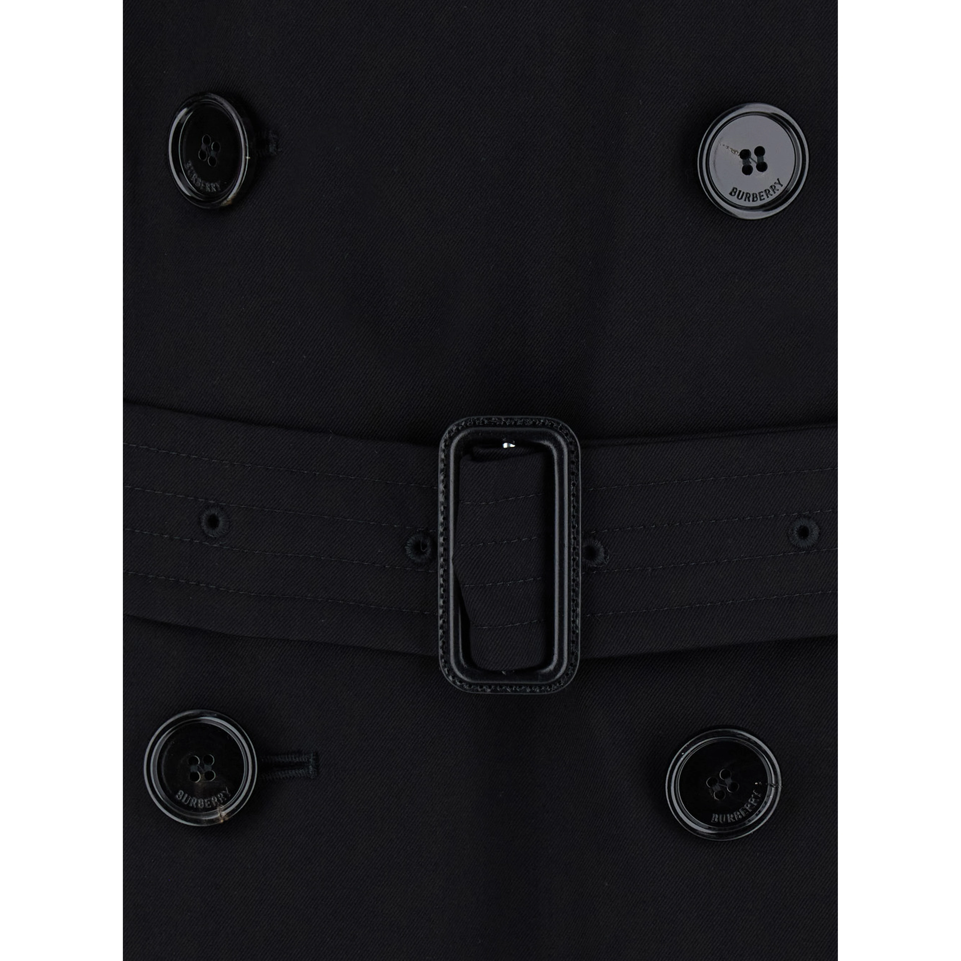 Trench with Detachable Detail in Black