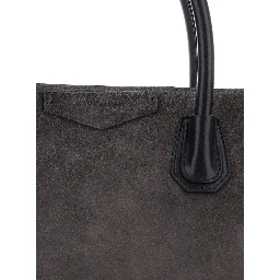 Handbag ANTIGONA SMALL BAG with Handles and Zip Closure in Gray Leather for Women