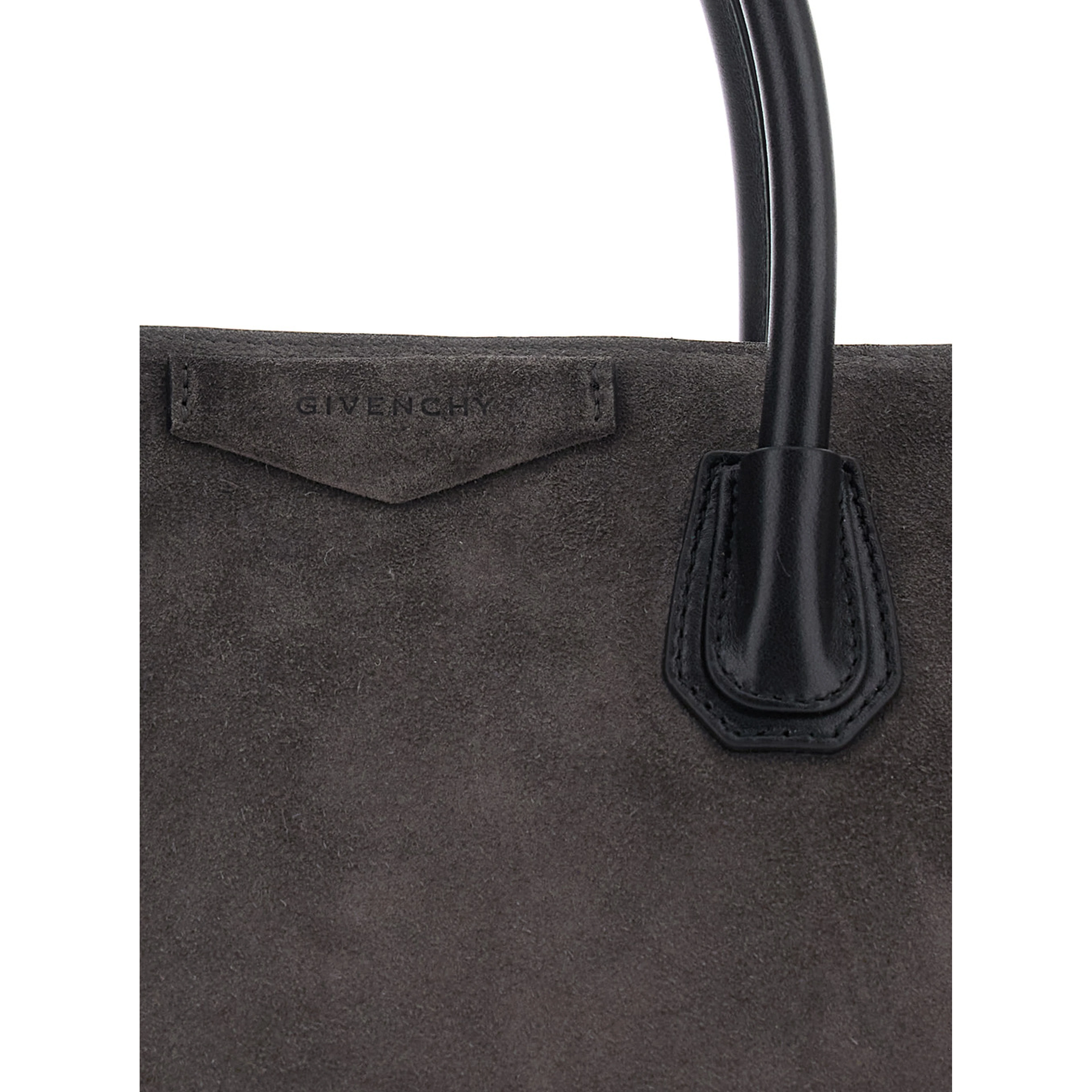 Handbag ANTIGONA SMALL BAG with Handles and Zip Closure in Gray Leather for Women