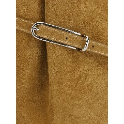 Brown Crossbody bag with Adjustable Strap in Suede for Women