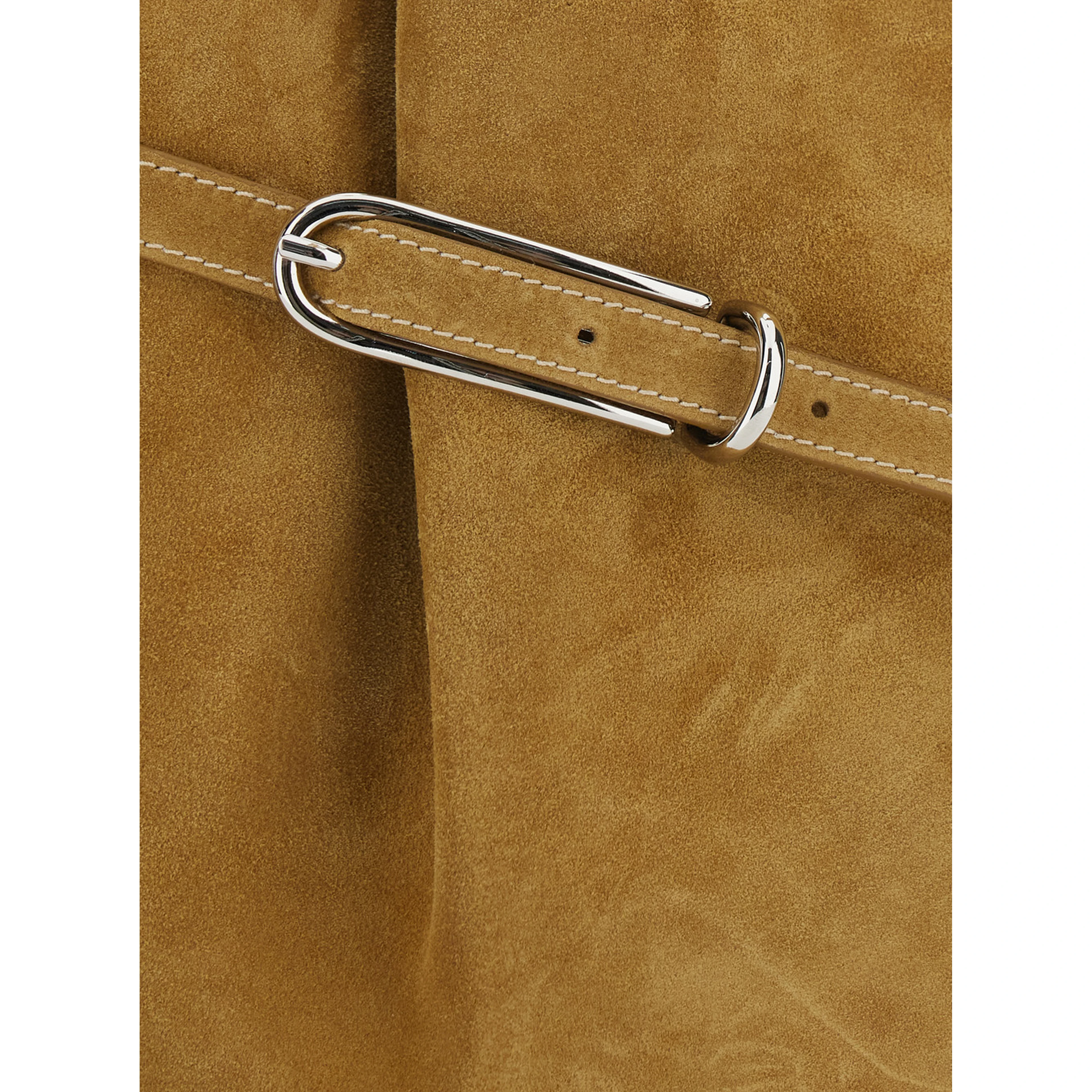 Brown Crossbody bag with Adjustable Strap in Suede for Women