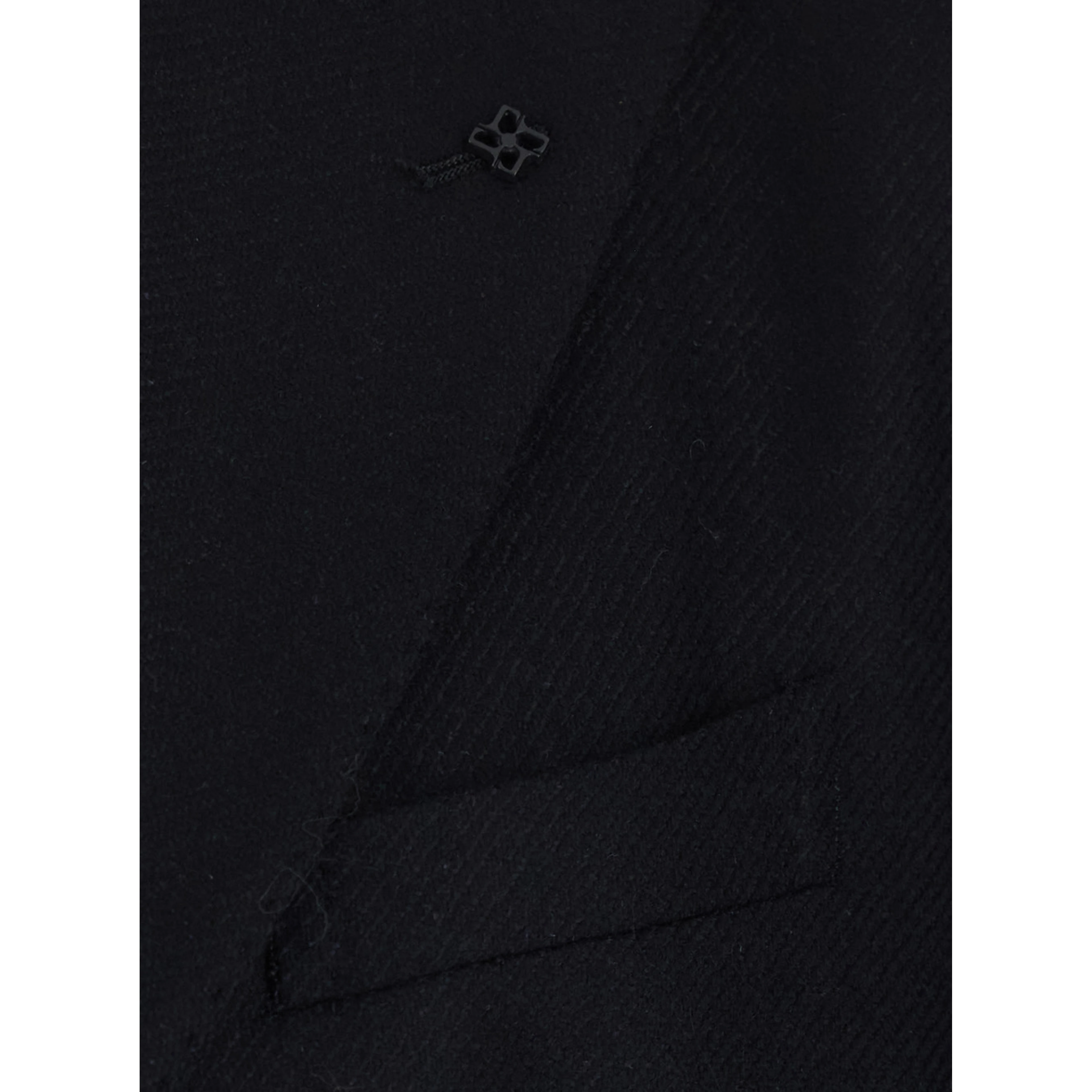 Montecarlo Black double-breasted jacket with Peak revers and pin on the front in wool for men