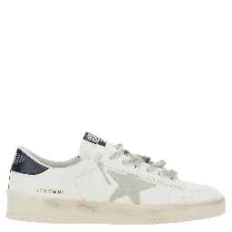 Sneakers Stardan with Star Patch on the Side and Contrasting Heel with Leather Logo White Men