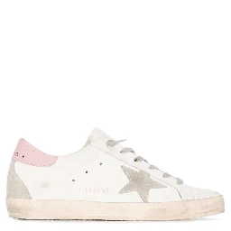 Sneaker Superstar Low Top with Worn Effect in White Leather for Women