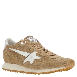 Marathone Low Top Sneakers with star patch on the side in leather for men