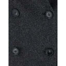 Gray Double-breasted Cashmere Wool Jackets