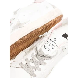 Sneaker Superstar Low Top with Worn Effect in White Leather for Women