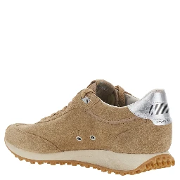 Marathone Low Top Sneakers with star patch on the side in leather for men