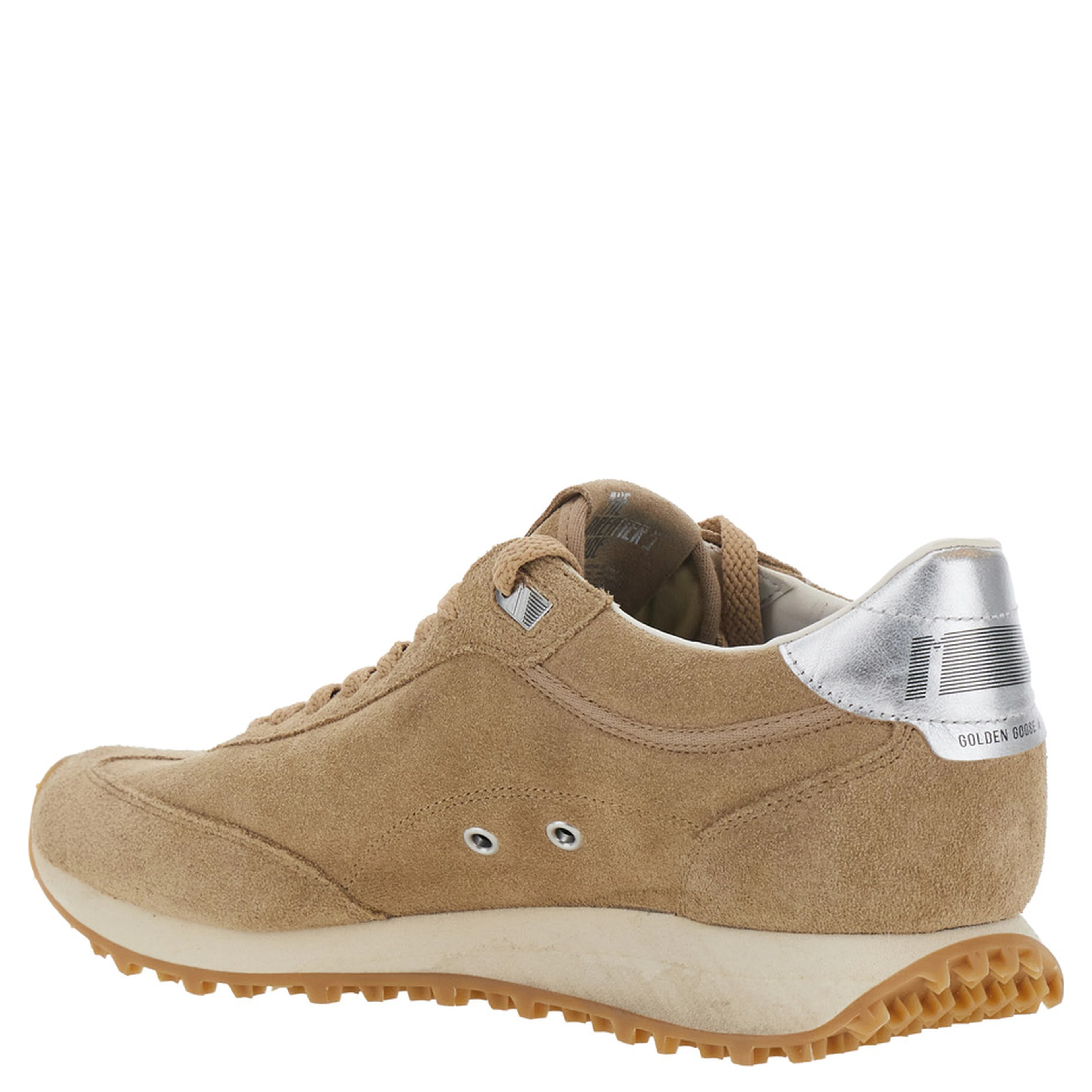 Marathone Low Top Sneakers with star patch on the side in leather for men