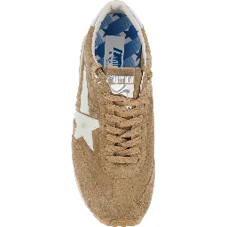 Marathone Low Top Sneakers with star patch on the side in leather for men