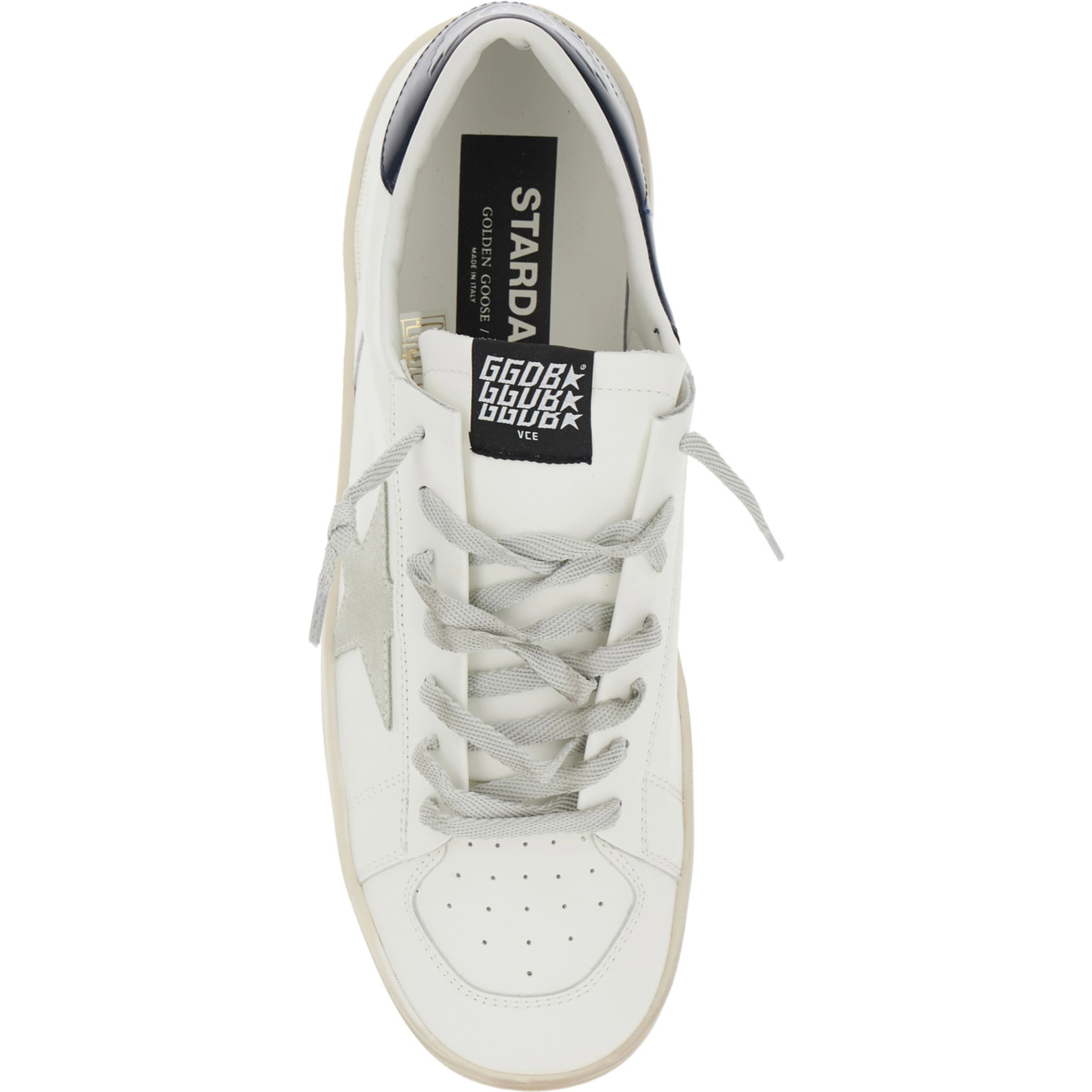 Sneakers Stardan with Star Patch on the Side and Contrasting Heel with Leather Logo White Men