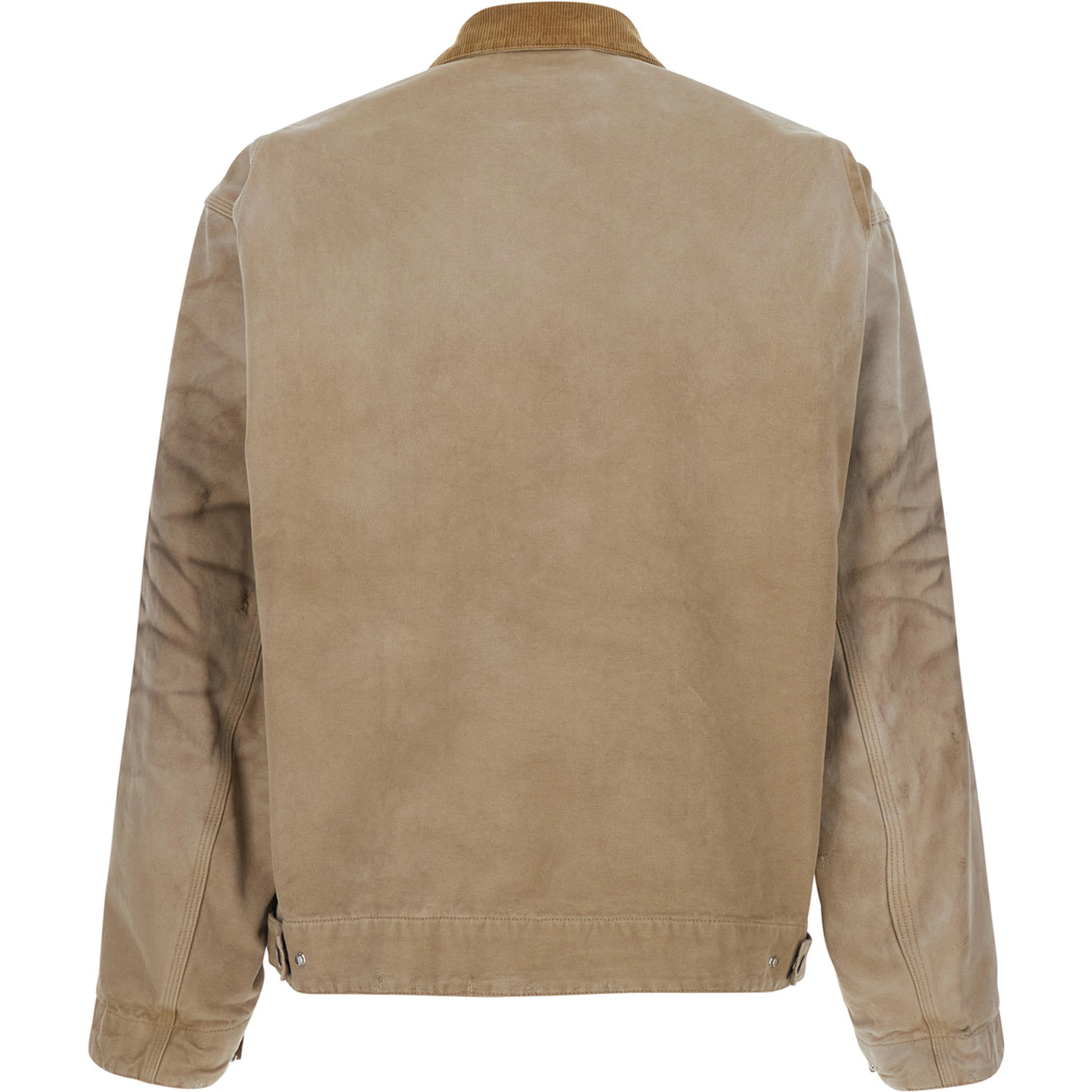 beige Workwear jacket with reversible design and lived-in effect in cotton for men