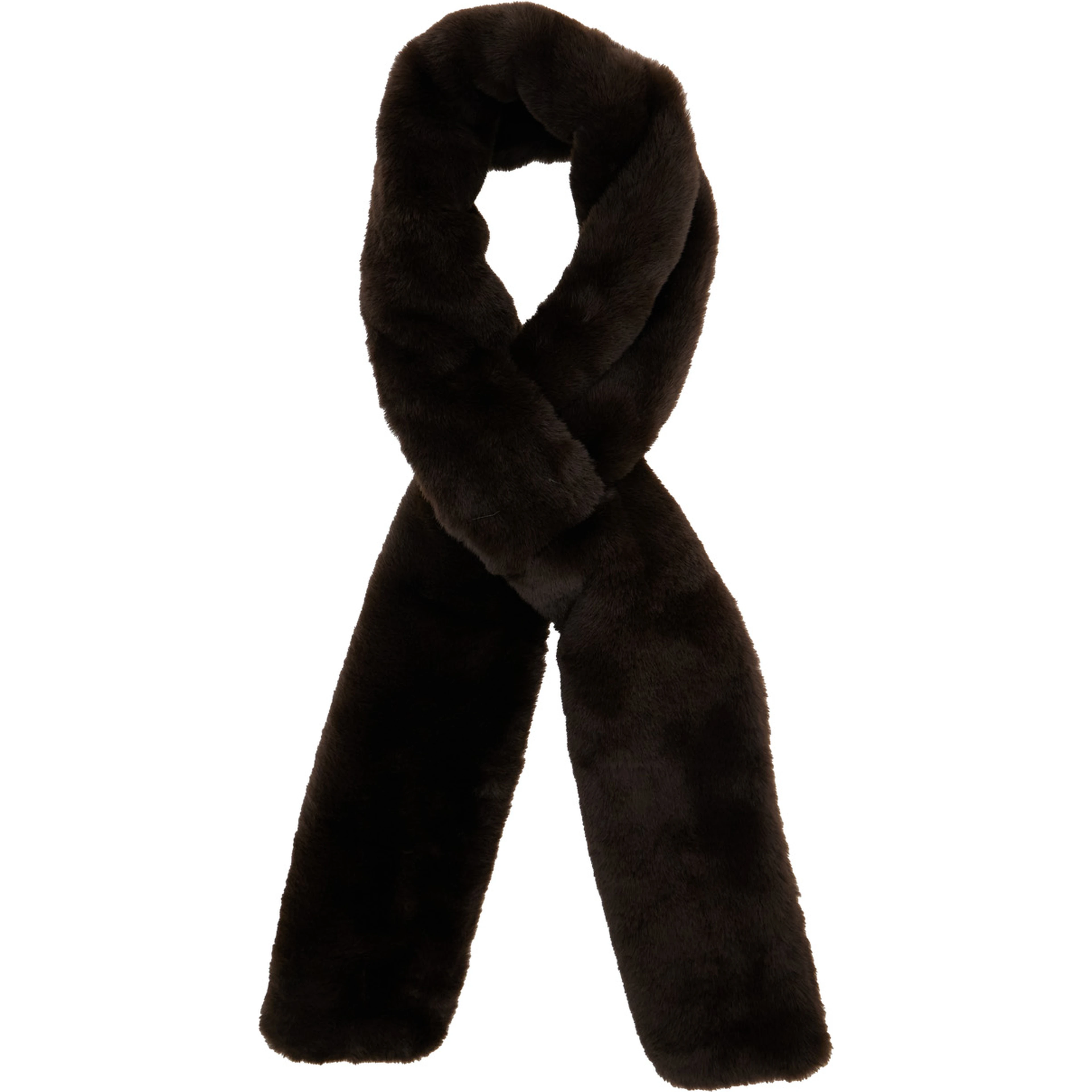 Scarf Kai in Ecoleather with wallet design and brown color for women