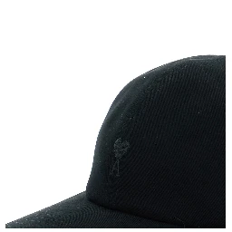 Baseball Cap with ADC Logo in Black Cotton for Men