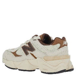 Beige Low-top sneakers with logo patch on the side and perforated design in leather and fabric Boy
