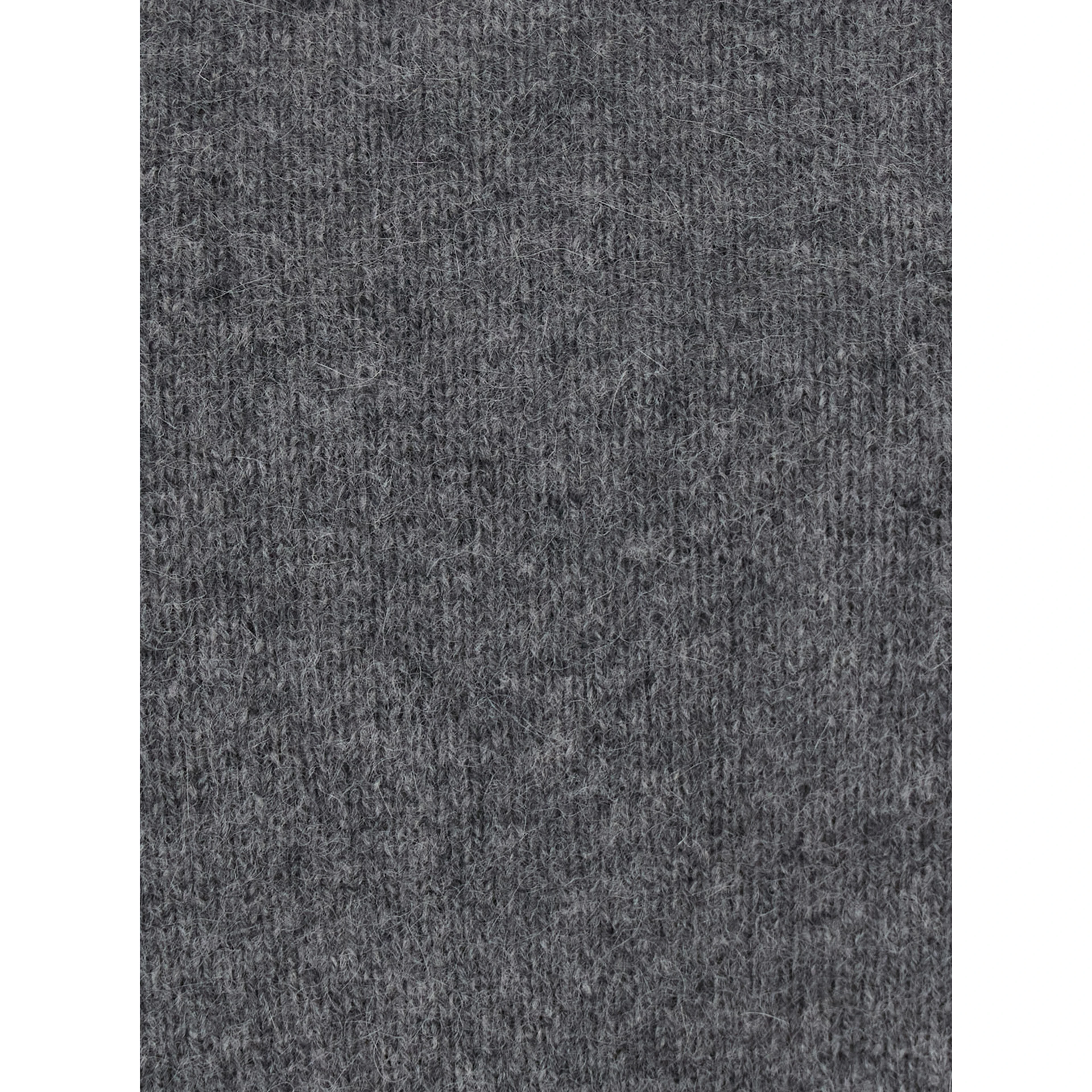 Tristan Gray Sweater with round neck and Dropped shoulders in blend wool women