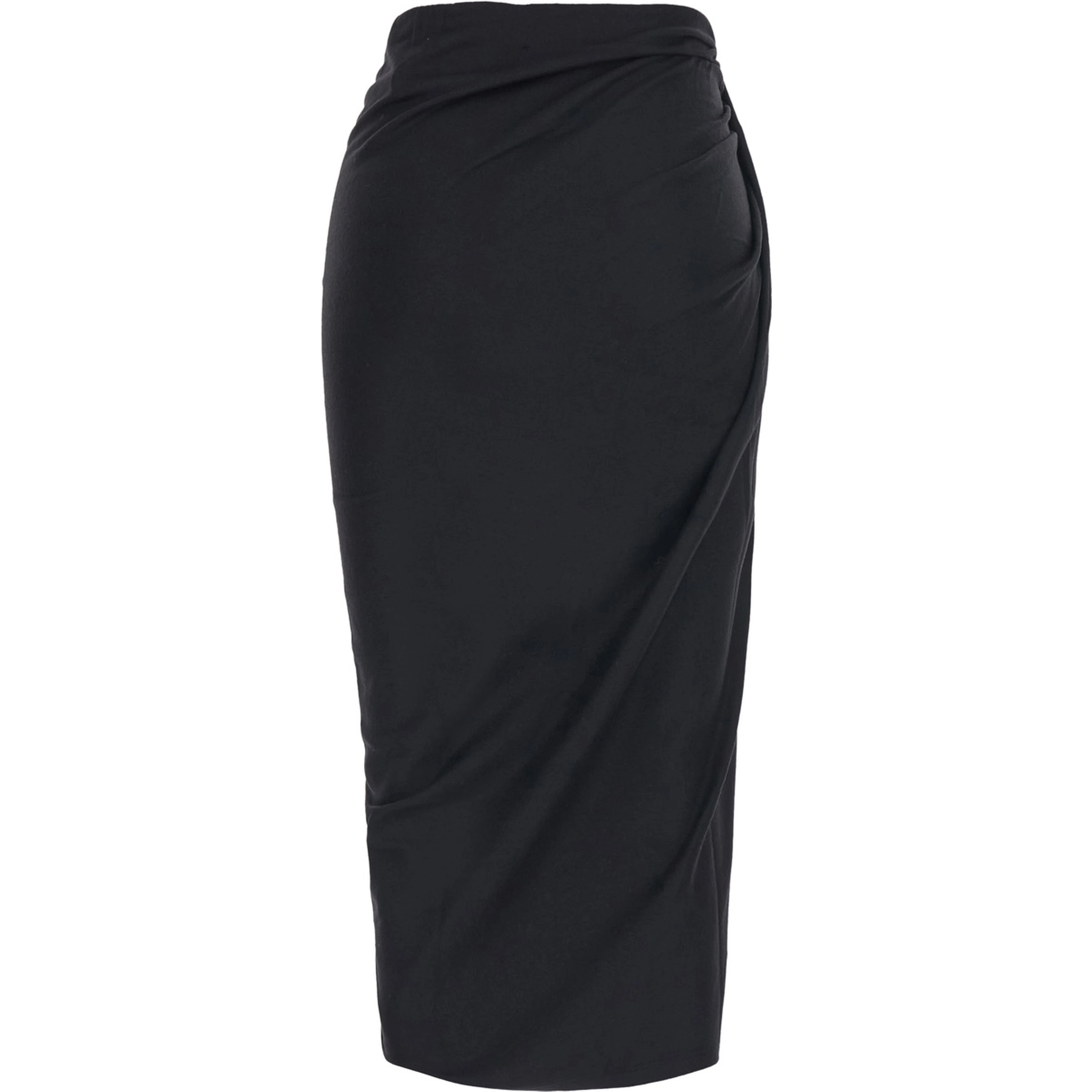 JELDIA black Skirt with ruched design in fabric and wool for women