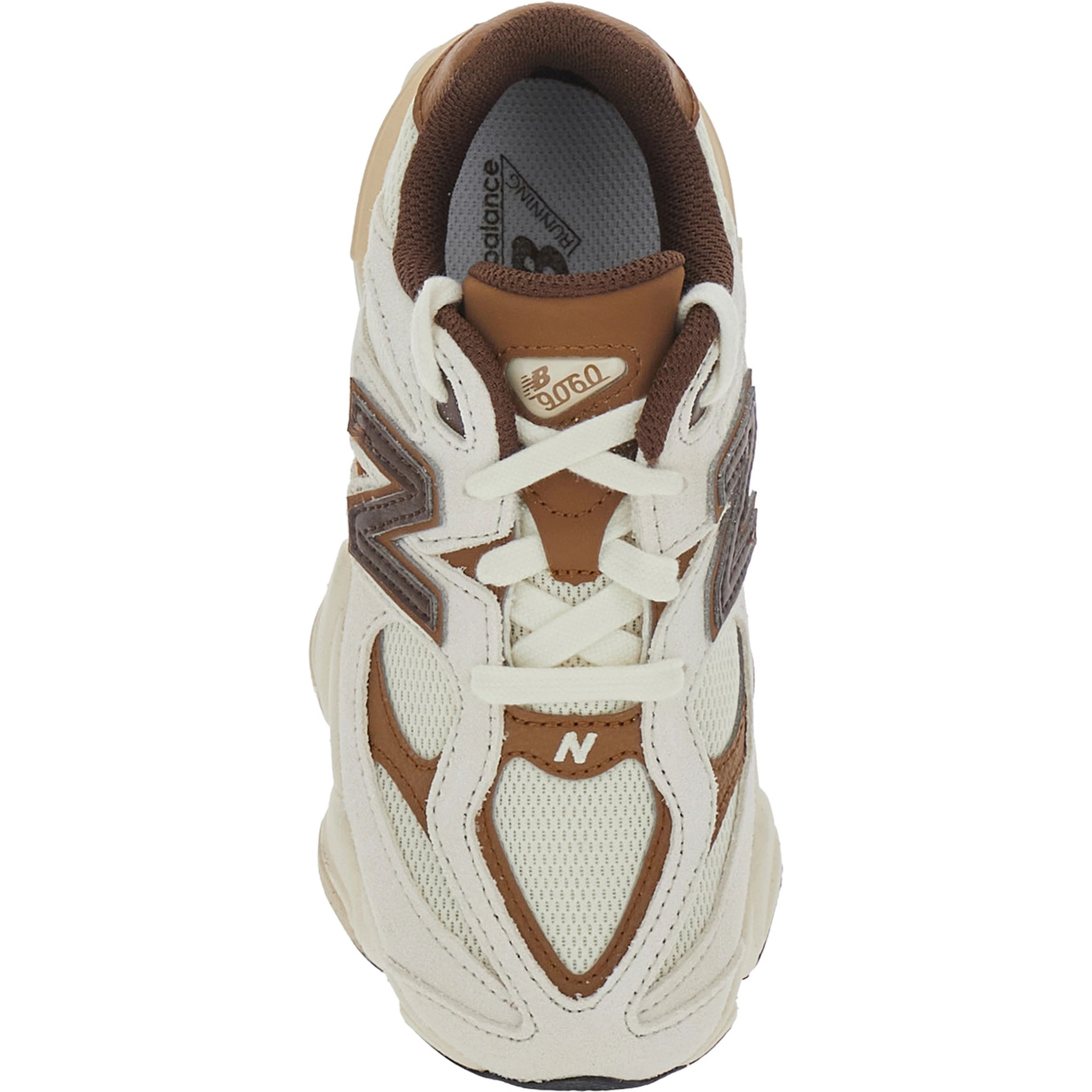 Beige Low-top sneakers with logo patch on the side and perforated design in leather and fabric Boy