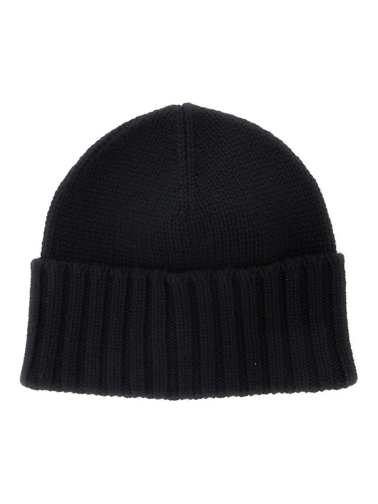Cashmere beanie with classic cut, in cashmere, black color, unisex