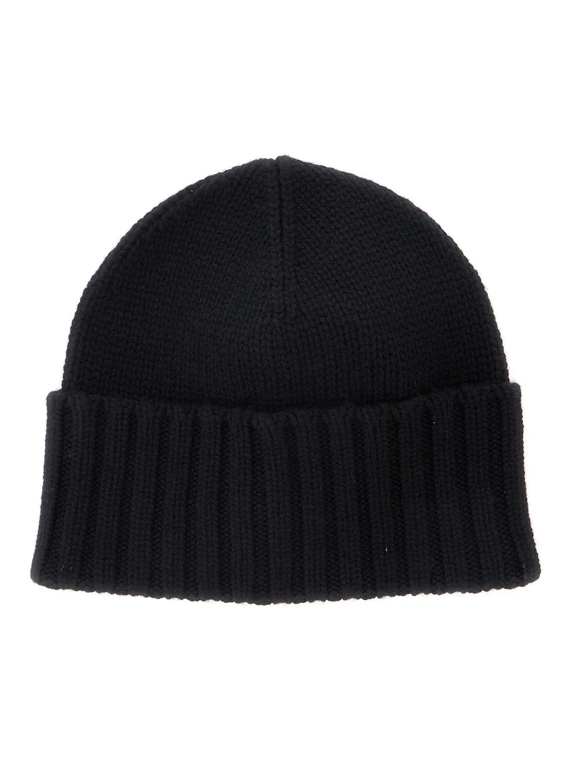 Cashmere beanie with classic cut, in cashmere, black color, unisex