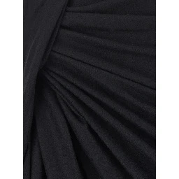 JELDIA black Skirt with ruched design in fabric and wool for women