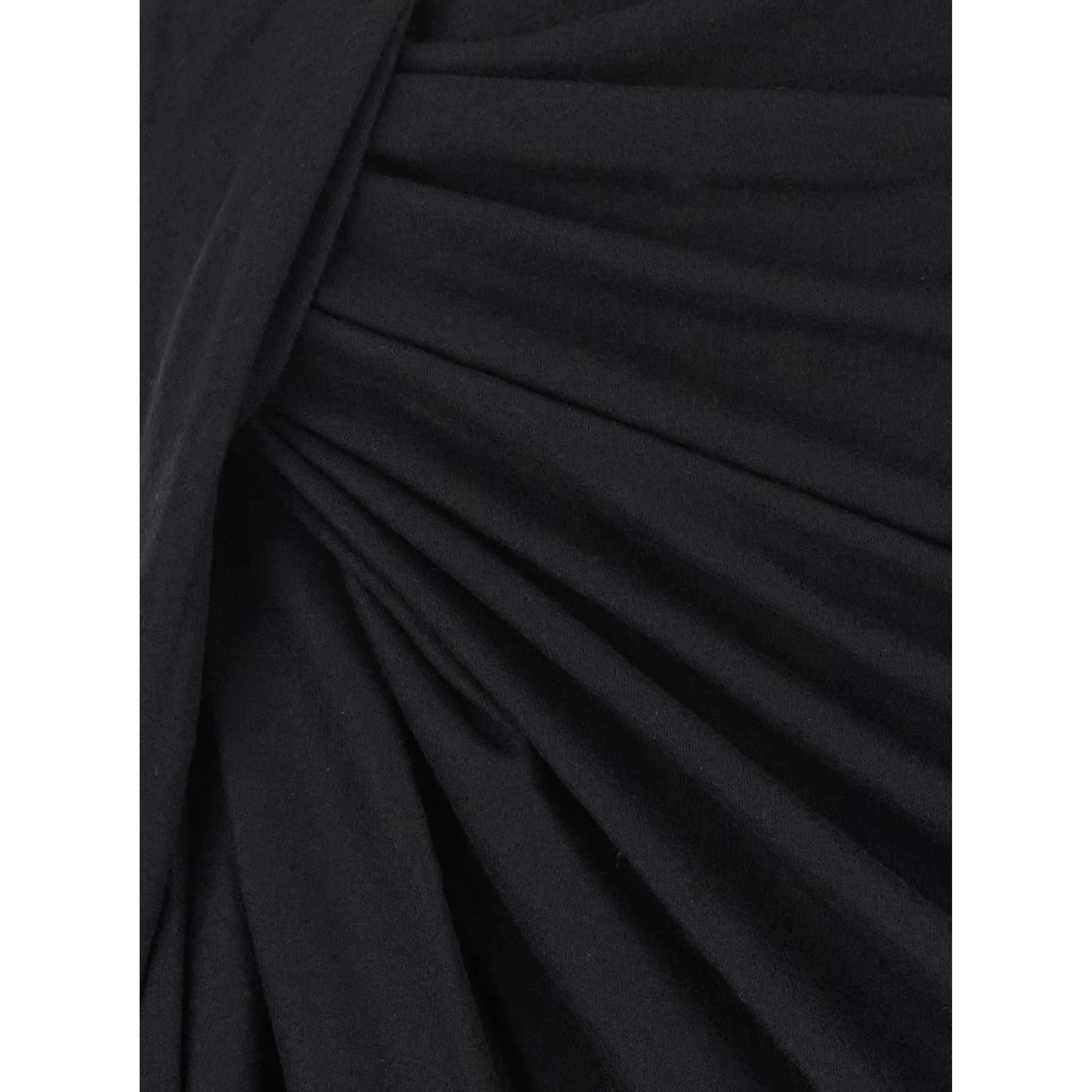 JELDIA black Skirt with ruched design in fabric and wool for women