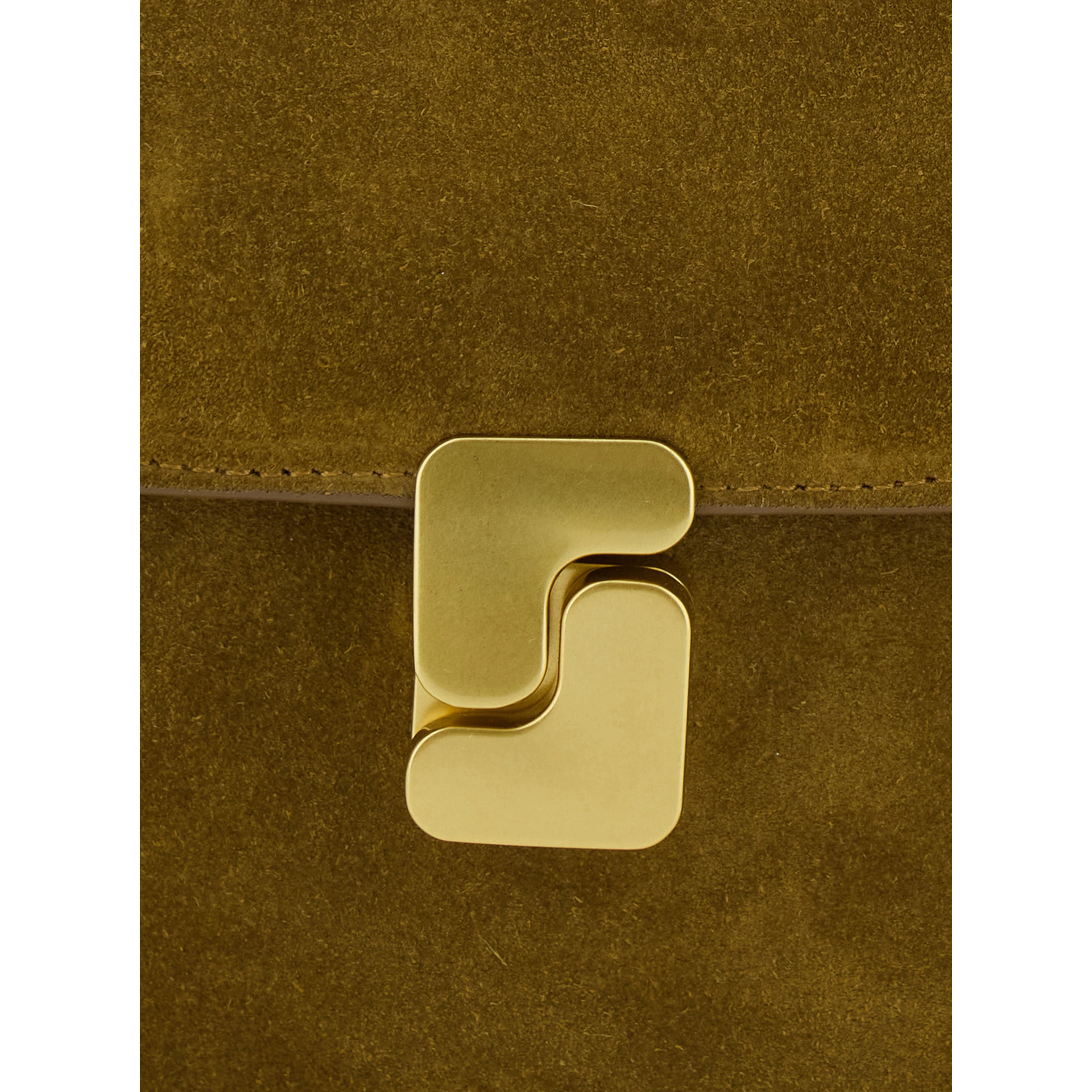 Crossbody bag "BELLISSIMA MINI" with Flap Closure in Green Leather for Women