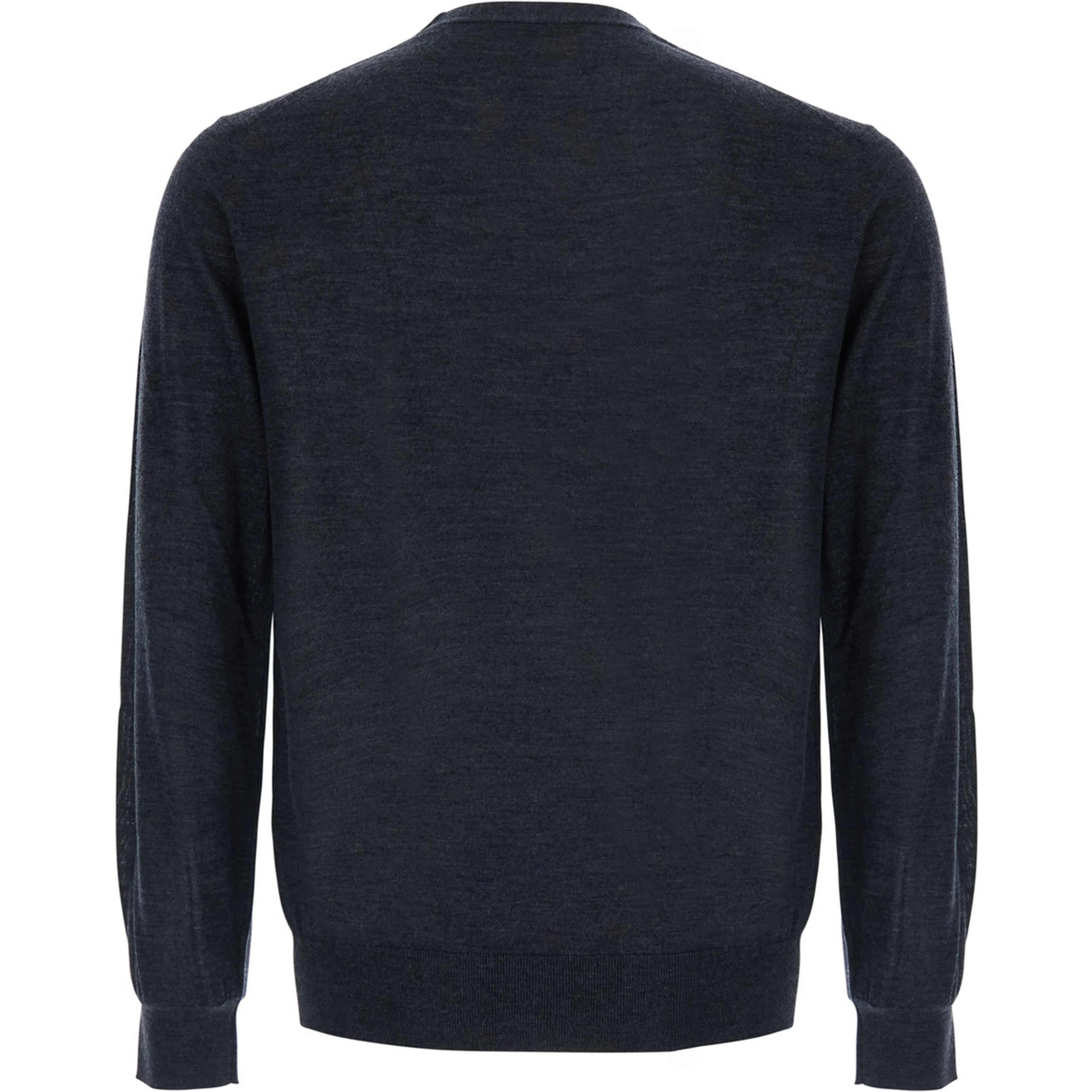 Gray Crew Neck Sweater in Wool for Men