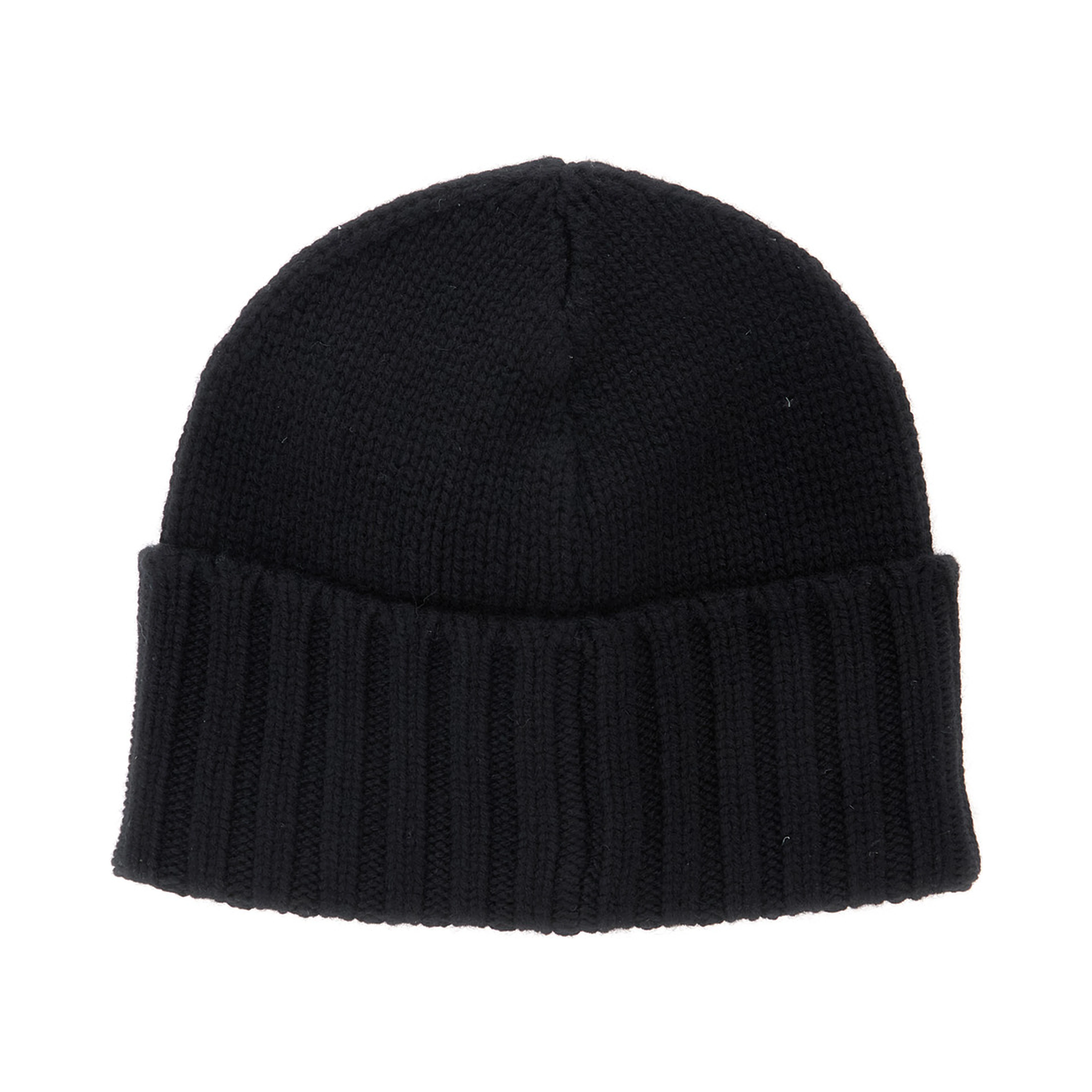 Cashmere beanie with classic cut, in cashmere, black color, unisex