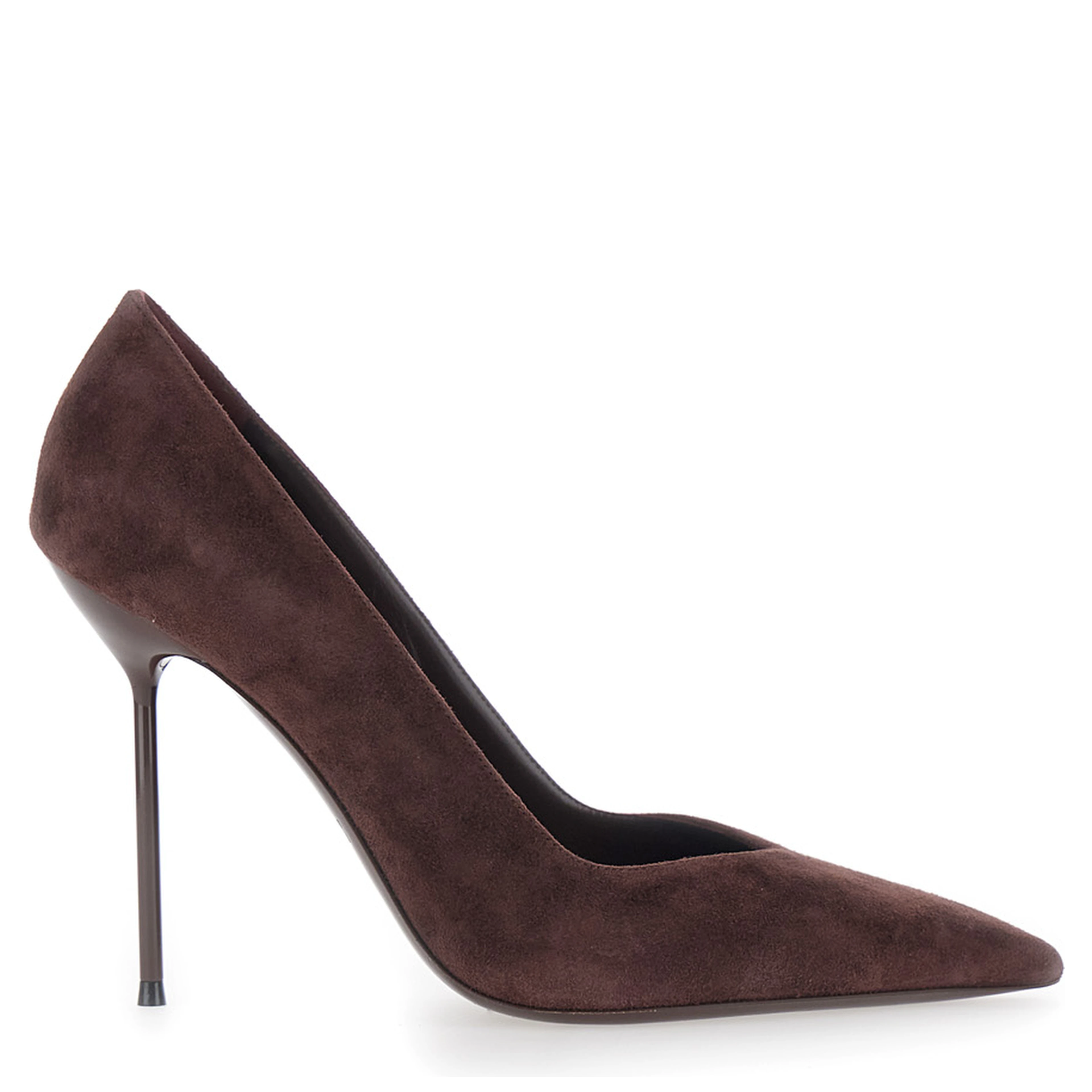 Lidia Brown Pumps with High Heel in Suede in for Women