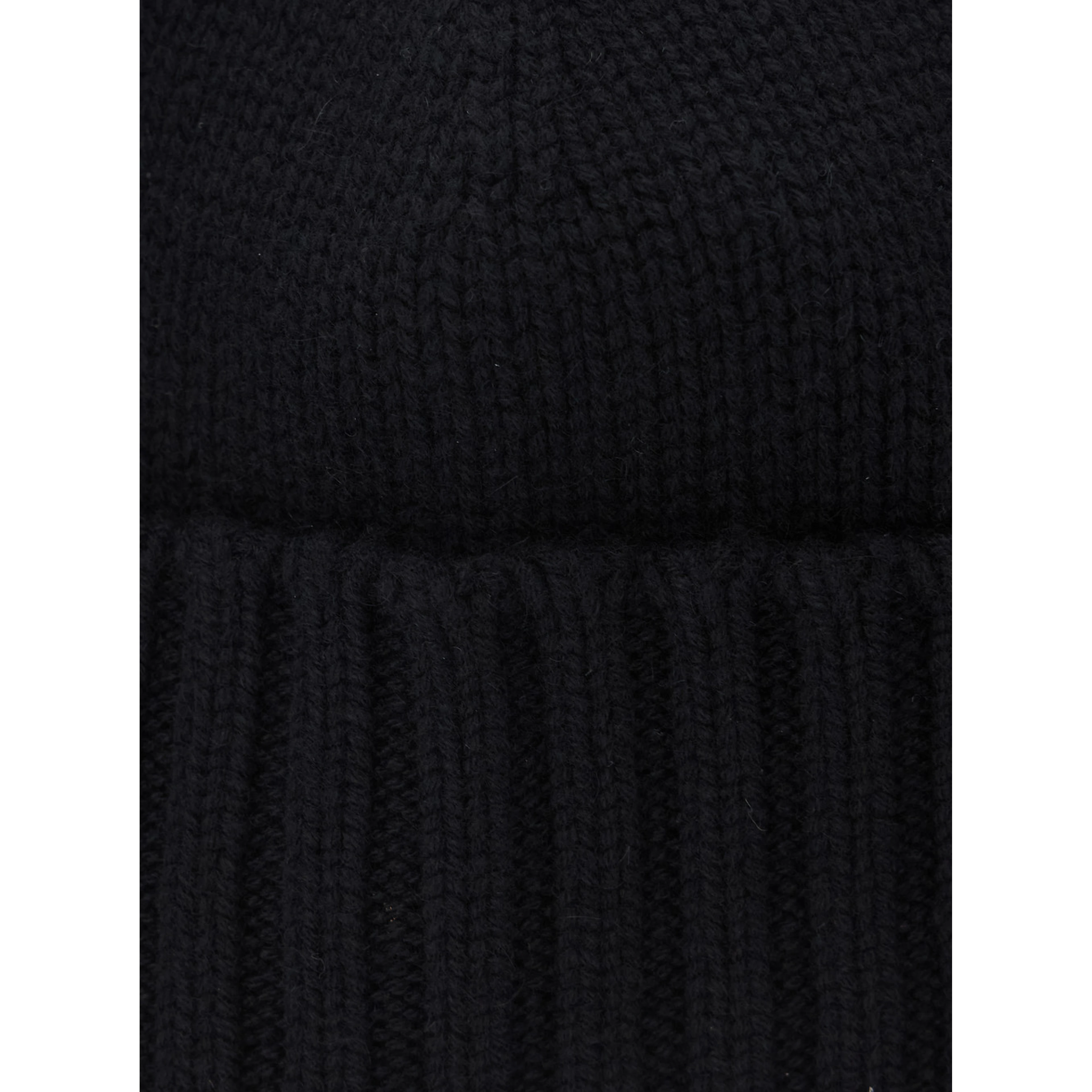 Cashmere beanie with classic cut, in cashmere, black color, unisex