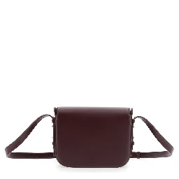 Bellissima Bordeaux Mini Crossbody bag with Adjustable and Removable Strap in Leather for Women