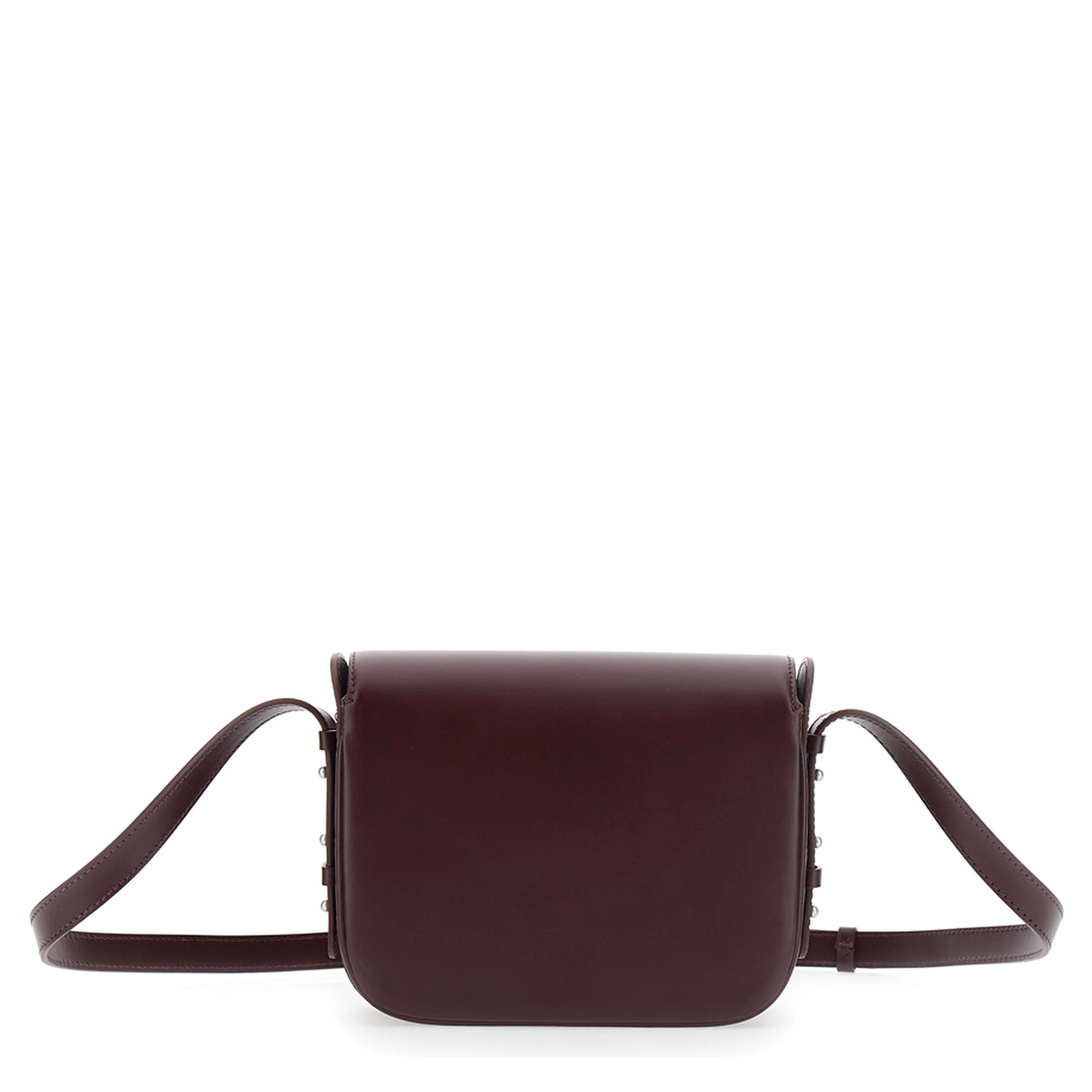 Bellissima Bordeaux Mini Crossbody bag with Adjustable and Removable Strap in Leather for Women