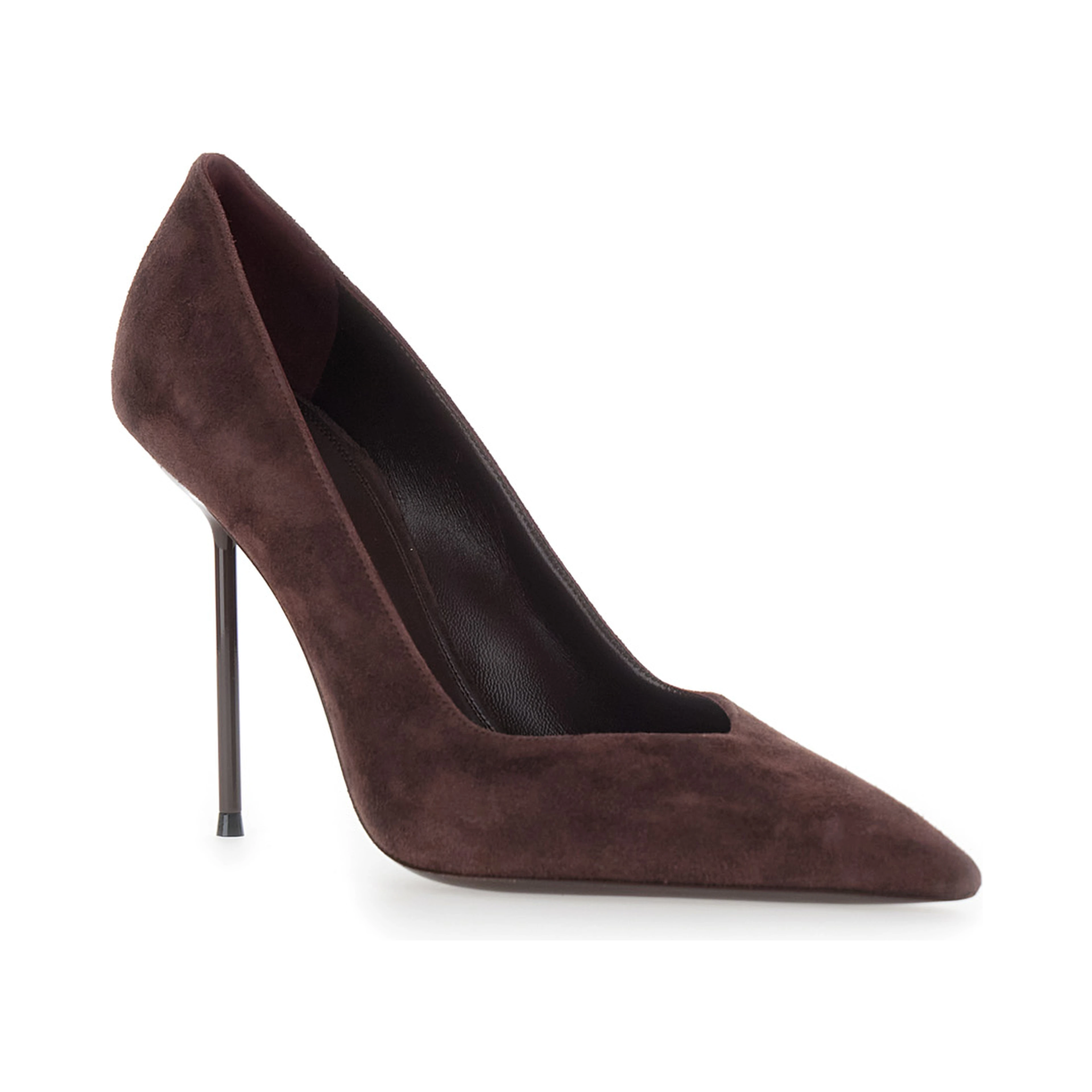 Lidia Brown Pumps with High Heel in Suede in for Women