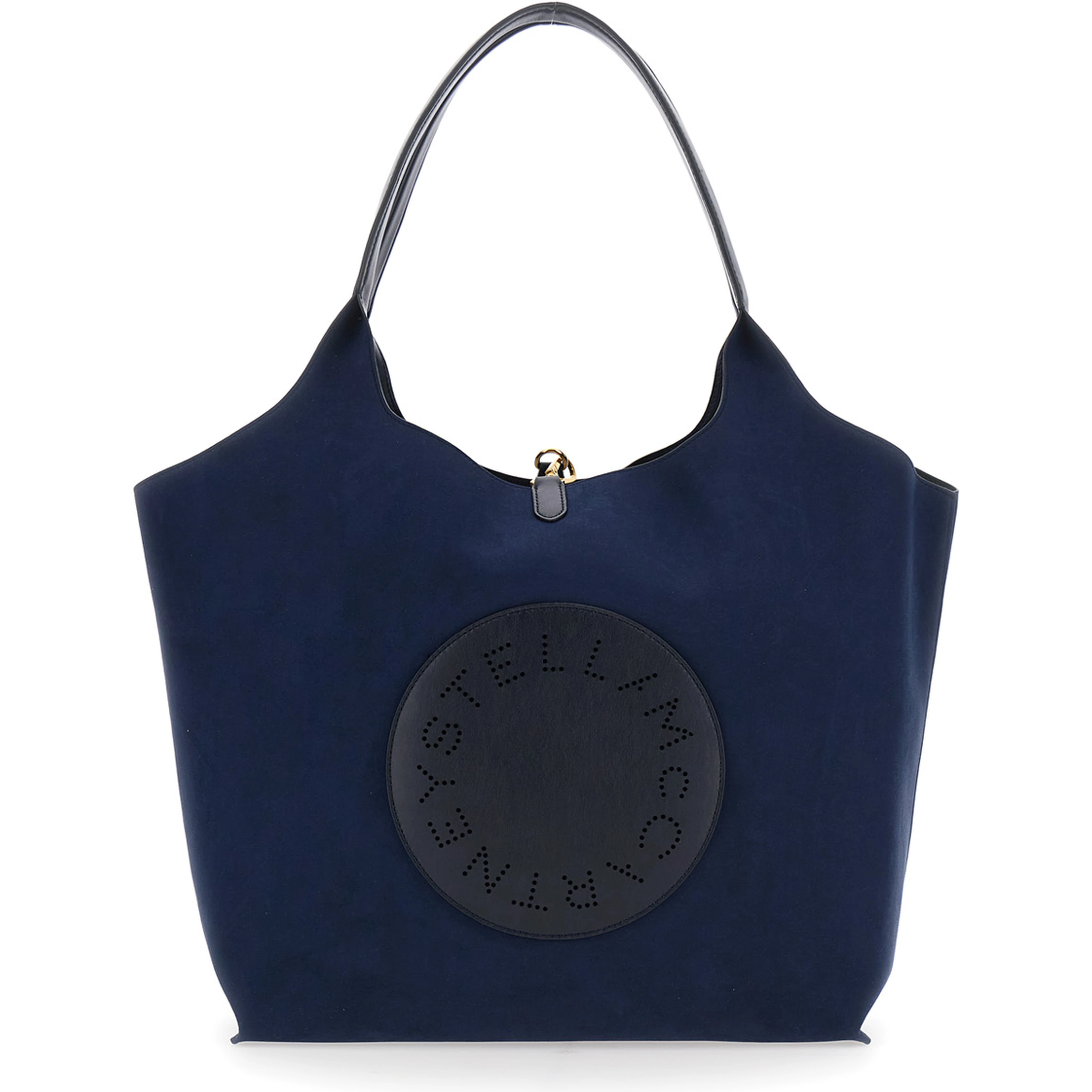 Reversible Tote Bag with Alter Mat and Alter Suede in Blue Polyester for Women