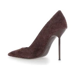 Lidia Brown Pumps with High Heel in Suede in for Women